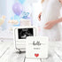 Wooden Pregnancy Announcement Ivory White, Writeable Creative Ultrasound Photo Frame Wooden Keepsake Box, Baby Birth