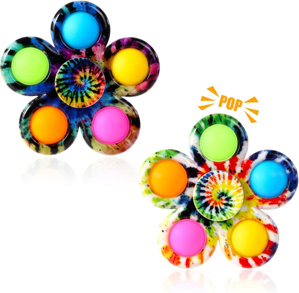 Gigilli Fidget Spinners Pop (2 Pack) - Sensory Fidget Toys for Kids 1-12, Goodie Bag Stuffers, Classroom Prizes