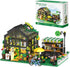 Flower House Building Set with LED, City Street House Flower Shop Building