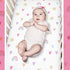 Hahafelt 3 Set Set Piece Rainbow Boho Crib Bedding for Girls Inspirational Quote Pink Baby Crib Bedding Standard Size