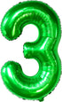 KatchOn Giant Green Number 3 Balloon - 40 Inch, Three Rex Birthday Party Decorations, Green 3 Balloon for Happy Birthday