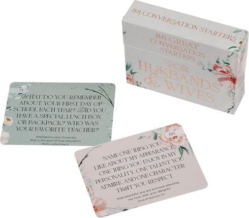 Christian Art Gifts 88 Great Conversation Starters for Husbands and Wives, Romantic Card Game for Married Couples