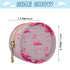 PYBUG Flamingos Round Pacifier Storage Case, Polyester & TPU Lined with Hook Buckle, Pacifier Container Box for Baby