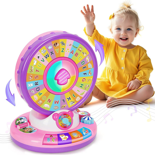Learning Toy for 1 Year Old Girls, Interactive Spin and Sing Musical