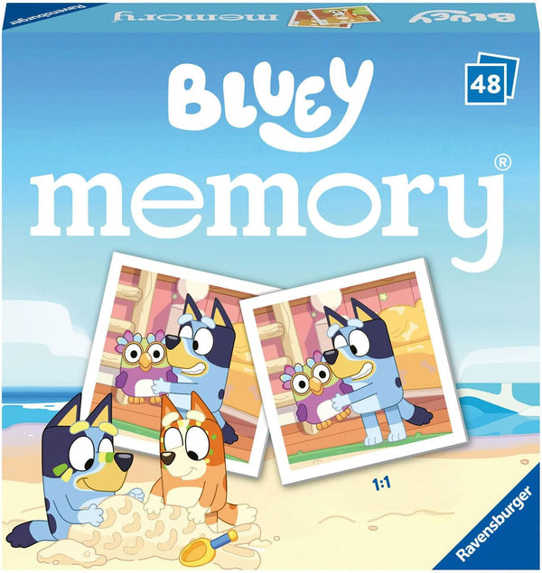 Ravensburger Bluey Mini Memory Matching Picture Snap Pairs Game for Kids Age 3 and Up
