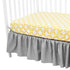 TL Care 100% Natural Cotton Percale Fitted Crib Sheet, Golden Yellow Twill Gotcha, 28 x 52, for Standard Crib and