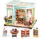 DIY Miniature House Kit, Tailor Shop Mini House Building Kit with Furniture & LED, Tiny House Model for Adults Teens