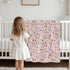 Selgkds 50x60inch Cute Geese Boho Flowers Baby Blankets for Girls Boys Infants Toddler Crib Stroller Pink Spring Ducks