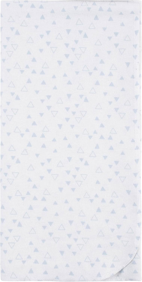 100% Pack 5 Gerber Boys Newborn Infant Baby Toddler Nursery Cotton Flannel Receiving Swaddle Blanket, Critters Blue
