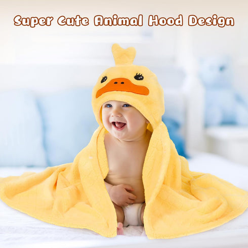 FUBANRAY 0-5 2-Pack 50''x32'' Toddler Bath Towel Kids Bath Towels Baby Towels with Hood Toddler Towels for Boy Girl