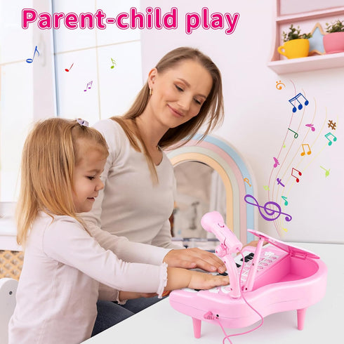 1-3 1 2 3 1st 1 2 3+ Amy&Benton Piano Music Toy Baby for Toddlers Pink for Girls Girl First Birthday Gift for Years Old