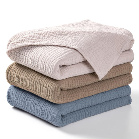 lulumoon Muslin Swaddle Blankets for Baby: Lightweight & Breathable Receiving Blankets for