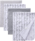 Flannel Receiving Blankets, Baby Swaddle Blankets, 100% Cotton, 4 Pcs, 30 x 30 Inch for Baby Boy or Girl (Style10)