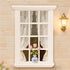 1/12 2pcs iLAND Scale Accessories of Dollhouse Windows White Solid Wood DIY Dollhouse Building Supplies Complete