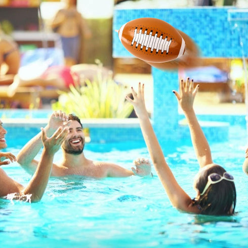 LovesTown Inflatable Footballs - 12 Inch Blow Up Footballs for Kids Beach Party Supplies (3 Pack)