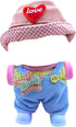 Hebove 17cm Set 17cm Cute Doll Clothes Suitable for Labubu, Luxury Chic Handmade Dolls Outfit Hat Shoes, Dress up