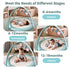 LULLABY COTTON 100% 6 Tummy Baby Play Gym Mat & Activity Mat - Cotton Soft Playmat with Detachable Toys for Time
