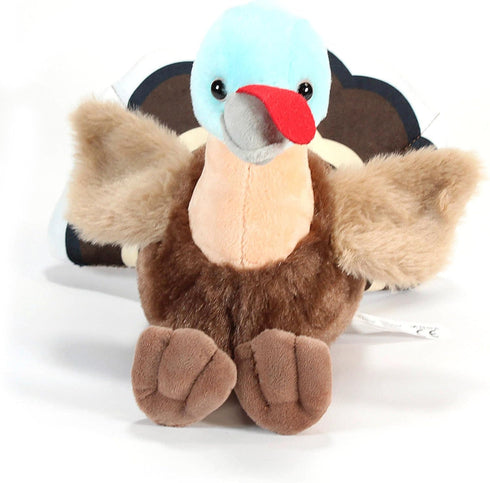 9 inches The Petting Zoo Turkey Stuffed Animal Plushie, Gifts for Kids, Wild Onez Wildlife Animals, Turkey Plush Toy