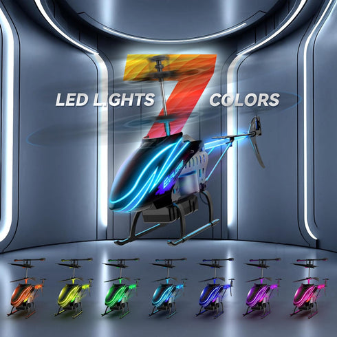 BUSSGO 30Mins Flight(2 7+1 RC Helicopter, Remote Control Helicopter for Kids with Batteries), LED Light Modes, Altitude