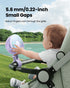4 360 Gaiatop Oscillating Baby Stroller Fan with LED Night Light, Speeds Cooling Rechargeable Rotate Clip On, Battery