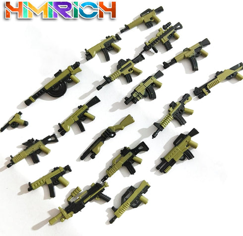 Pack, Set 33 WW2 Military Weapons Military Toy Gun for Classic Building Blocks, Pieces Army Accessory Combination