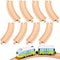Liliful Pack of 8 Wood Train Track Expansion Packs Compatible with Most