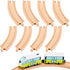Liliful Pack of 8 Wood Train Track Expansion Packs Compatible with Most