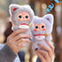 Meokro 1PC Baby Three Billionaire Lucky Cat Series Box Toys, Cat Theme Mystery Box Plush Doll Stuffed Toys Bag Pendant
