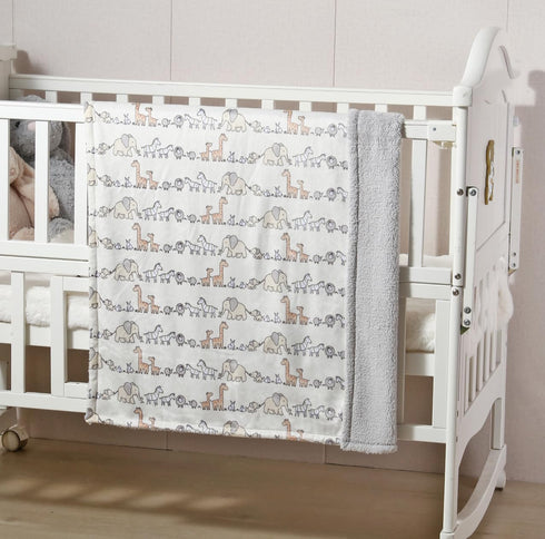 Set 2 1 1 1 CREVENT Baby Welcome Gift Storage Basket with Blankets+ Security Blanket + Taggie + Gift Bag with Ribbon