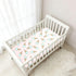 Jynexis 52x28 Ice Cream Pink Print Baby Crib Sheets, Cotton Fitted Crib Sheet, Soft Breathable, Fits Standard Toddler