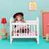 NUOBESTY Miniature Dollhouse Furniture Mini Crib Doll Cradle Decoration for Miniature Dollhouse Party Kit