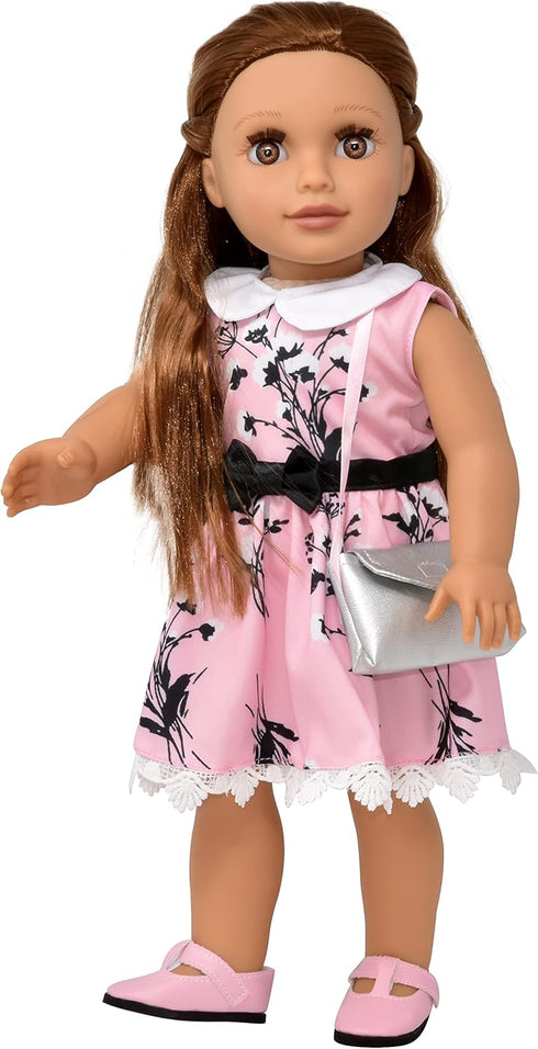 Gift Boutique 18 Inch Poseable Girl Doll with Fine Hair, Clothes, Shoes, Purse, Accessories, Princess Doll for Kids
