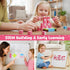 3 32PCS Set, otters Magnetic Building Blocks Princess Castle Travel STEM Magnet Cubes Toys with Metal Storage Box