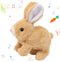 Hopearl Hopping Rabbit Interactive Electronic Pet Plush Bunny Toy with Sounds and