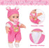 12" Backpack Box,12 Inch 3+ Baby Doll With Bear Pattern Carrier In Gift Realistic Baby Dolls With Clothes