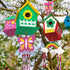 Crafts for Kids Ages 4-8 - 4 Pack DIY Bird House Wind Chime Kit for Building and Painting Birdhouses