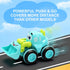 Friction Powered Trucks for 2 Year Old Boys, 4 Cartoon Construction Vehicles, Push & Go Cars Set