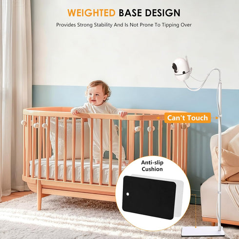 GAHOGA 37.4" 69" Baby Monitor Floor Stand Holder Compatible with HelloBaby, Nanit Pro & Flex Stand, Owlet, Infant