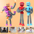Fpjlokf 4 3-9 Pcs Telescopic Suction Cup Robot Toy, Coolest Pop Tubes Sensory Toys for Toddlers, Educational Fidget