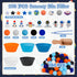 236pcs Space Sensory Bin Filler Fine Motor Toys Astronaut Spaceship Sensory Bin Items Astronauts Saturn Moon Mars Earth