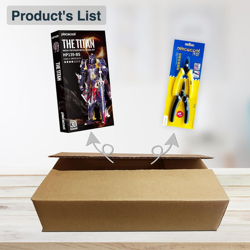 Piececool 3D Metal Puzzles - The Titan Figure Mecha Model Building Kits with DIY Tools, Brain Teaser Puzzle Gifts for