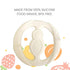 Lulyboo Silicone Baby Teething Ring, Soft Easy Grip Teether for Gums, 0-12 Months, Ivory