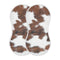 WELLDAY Muslin Baby Burp Cloths Set of 1, Soft Absorbent White Brown Print