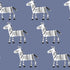 Stylish Zebra Print Crib Sheet - Azure Blue Organic Cotton