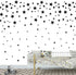 174pcs Mixed Size Star Wall Stickers, Removable Nursery Wall Decals, Kids DIY Art Decal JW343 (Black)