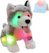 Athoinsu Light Up Husky Dog Stuffed Animal, Soft Glowing Plush Puppy Toy with Magic LED Night Lights, 8''
