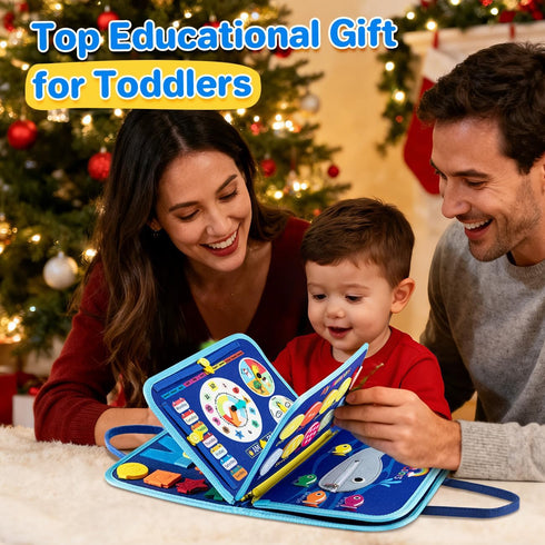 SYHLN Toddler Montessori Busy Board Toys for Little Boy Gifts: Educational Preschool Learning Travel Toys, Busy Book
