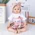 20-22 inch 3Pieces Reborn Baby Dolls Girl Clothes Reborn Newborn Baby Doll Clothes Accessories Printing Suits