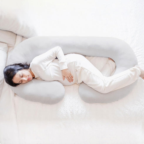 Regalo Premium Ultra Soft Pregnancy Postpartum Pillows for Sleeping, Feeding, C Shaped Full Body Maternity Pillow