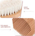 Set Hairbrush and Styling Comb for Newborns with Soft Wool Bristles and Beech Wood Handle for Gentle Scalp Care